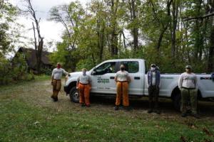 conservation corps and truck